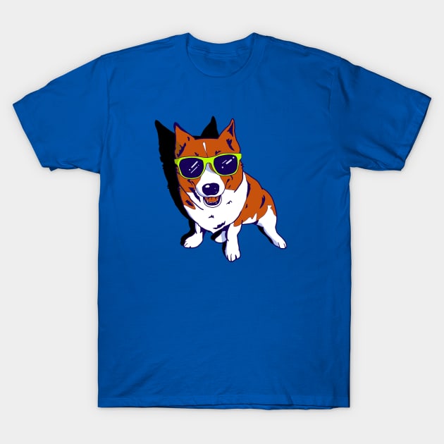 Dog Wears His Sunglasses T-Shirt by TaliDe